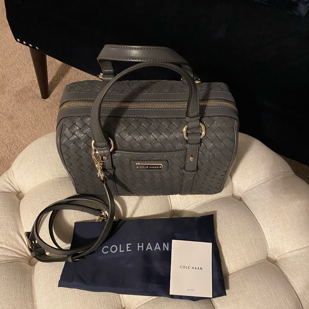 ✨SOLD!✨Cole Haan Genevieve NWT! Woven Leather Bag - Picture 10 of 14